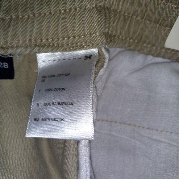Harbor Bay Pants Mens Tag Size XL/28 (Measures Inseam 26") Khaki Elastic Waist - Picture 11 of 16